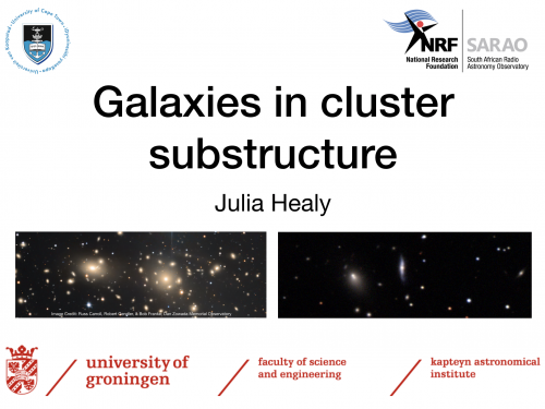 Galassie nella sottostruttura del cluster
