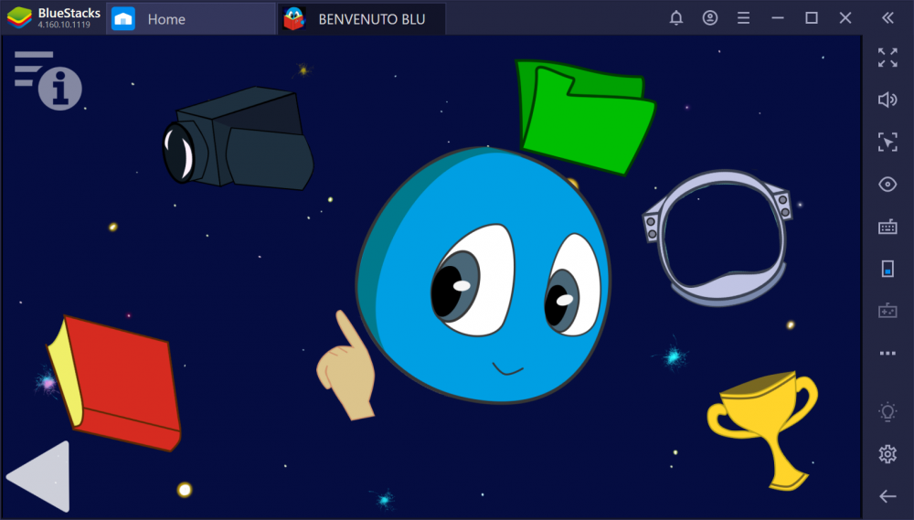 Schermata app Blu