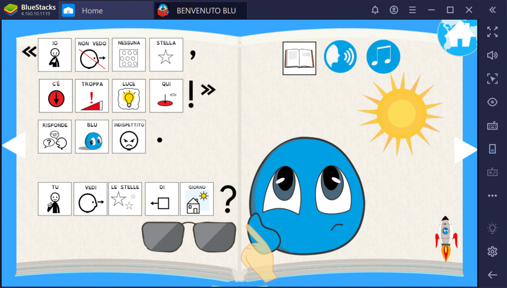 Schermata app Blu